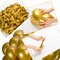 100pcs Metallic Gold Balloons, 12 inch Chrome Gold Latex Party Balloons Helium Quality for Gender Reveal,Birthday Party, Baby Shower,Wedding, Halloween Party Decoration (with Gold Ribbon)